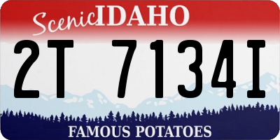 ID license plate 2T7134I