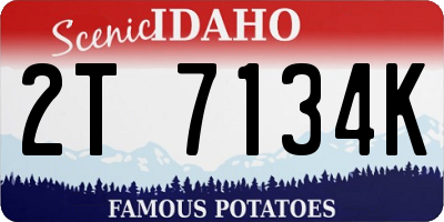 ID license plate 2T7134K