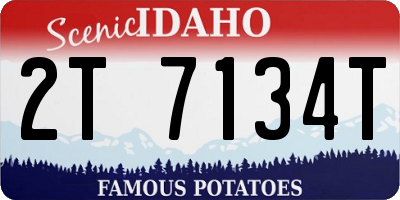 ID license plate 2T7134T