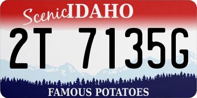 ID license plate 2T7135G