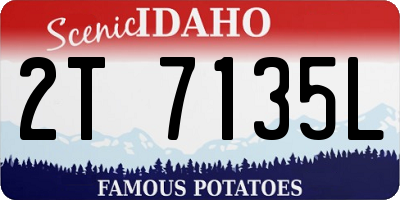 ID license plate 2T7135L