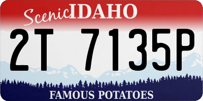 ID license plate 2T7135P