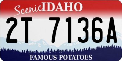 ID license plate 2T7136A