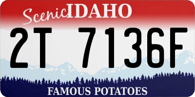 ID license plate 2T7136F