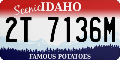 ID license plate 2T7136M