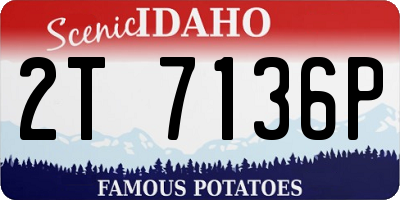 ID license plate 2T7136P