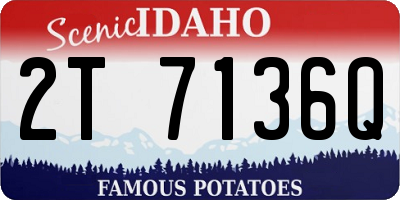 ID license plate 2T7136Q
