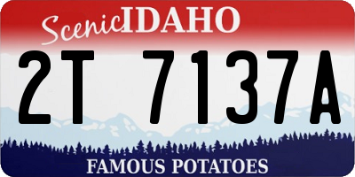 ID license plate 2T7137A
