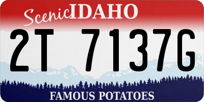 ID license plate 2T7137G