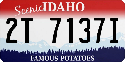 ID license plate 2T7137I
