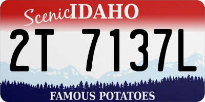 ID license plate 2T7137L
