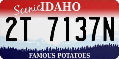 ID license plate 2T7137N