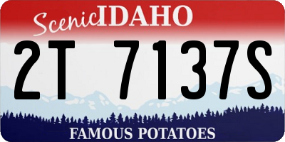 ID license plate 2T7137S