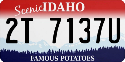 ID license plate 2T7137U