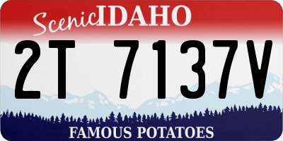 ID license plate 2T7137V