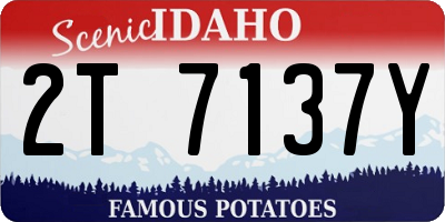 ID license plate 2T7137Y