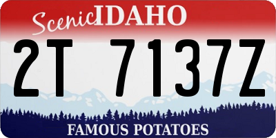 ID license plate 2T7137Z