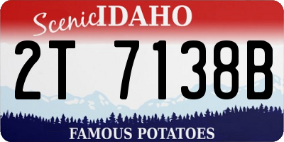 ID license plate 2T7138B