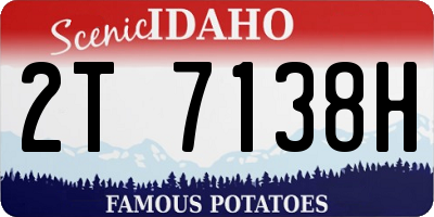 ID license plate 2T7138H