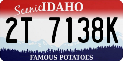 ID license plate 2T7138K