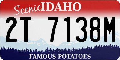 ID license plate 2T7138M