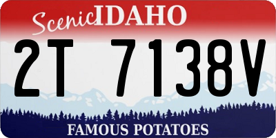 ID license plate 2T7138V