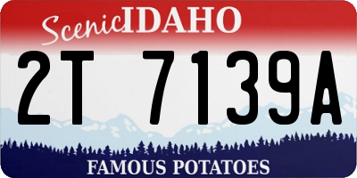 ID license plate 2T7139A