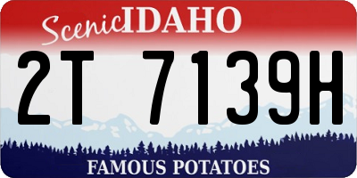ID license plate 2T7139H