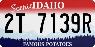 ID license plate 2T7139R