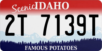 ID license plate 2T7139T