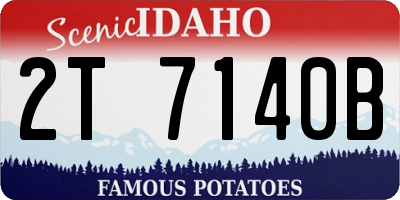 ID license plate 2T7140B