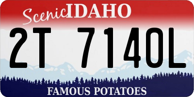 ID license plate 2T7140L