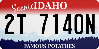 ID license plate 2T7140N