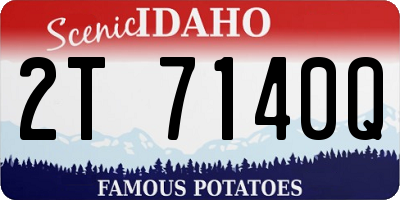 ID license plate 2T7140Q