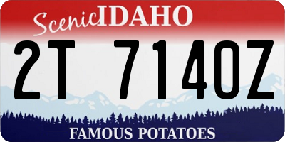 ID license plate 2T7140Z