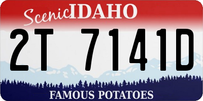 ID license plate 2T7141D