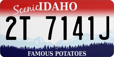 ID license plate 2T7141J