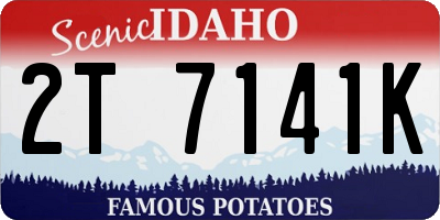 ID license plate 2T7141K