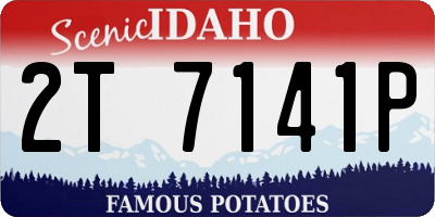 ID license plate 2T7141P