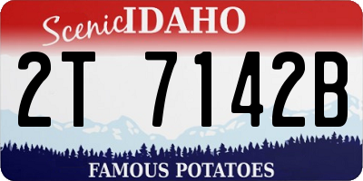 ID license plate 2T7142B
