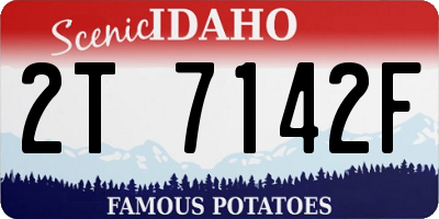 ID license plate 2T7142F