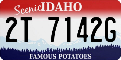 ID license plate 2T7142G