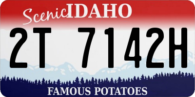 ID license plate 2T7142H