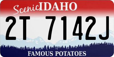 ID license plate 2T7142J
