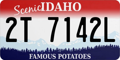 ID license plate 2T7142L