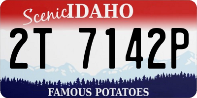 ID license plate 2T7142P