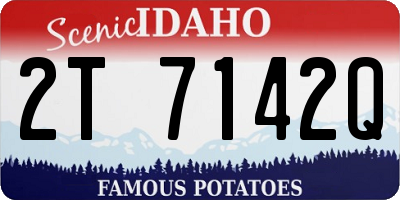 ID license plate 2T7142Q
