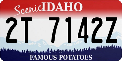 ID license plate 2T7142Z