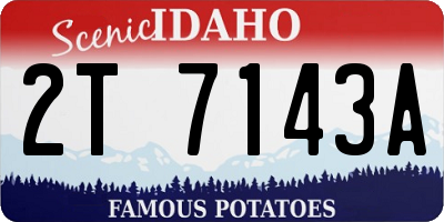 ID license plate 2T7143A