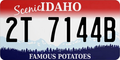 ID license plate 2T7144B